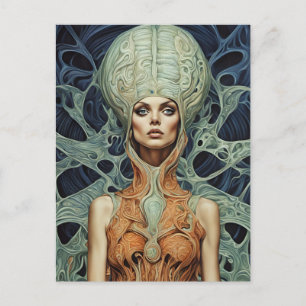 Supermodell Alien Woman Vykort