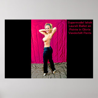 Supermodell Ishah Laurah i Gloria Vanderbilt Byxor Poster