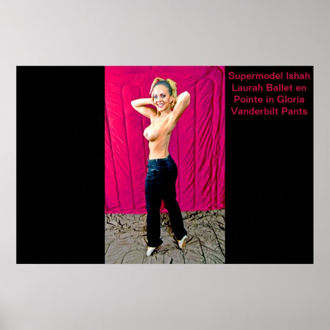 Supermodell Ishah Laurah i Gloria Vanderbilt Byxor Poster (Framsidan)