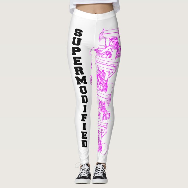 Supermodified med rosor skisserar leggings (Framsida)