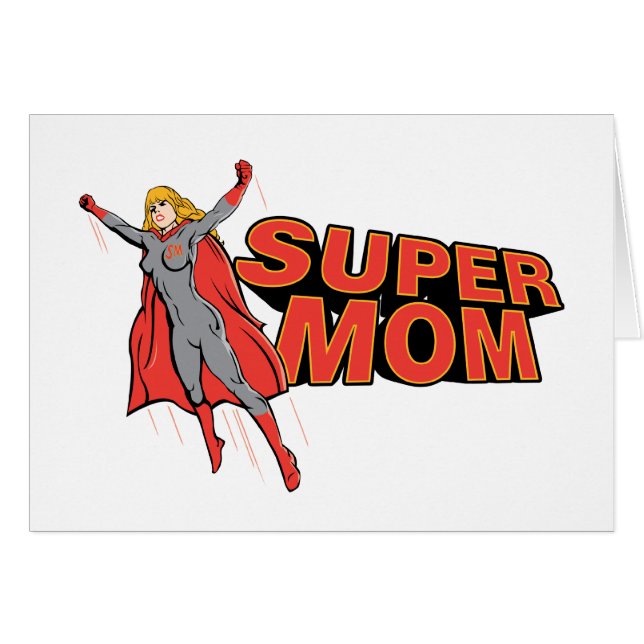 Supermom Hälsningskort (Framsidan Horizontal)