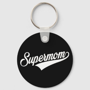 Supermom (svart) - nyckelring