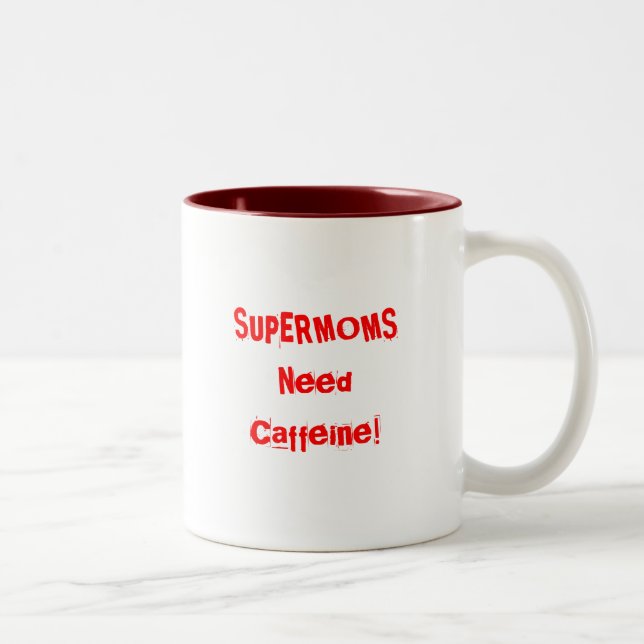 SUPERMOMSBEHOVSKOFFEIN Två-Tonad MUGG (Höger)