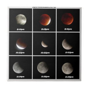 Supermoon & Eclipse Kakelplatta