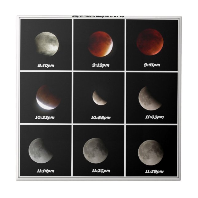 Supermoon & Eclipse Kakelplatta (Framsidan)