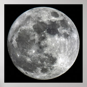 Supermoon måneaffisch poster