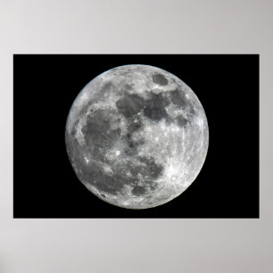 Supermoon måneaffisch poster