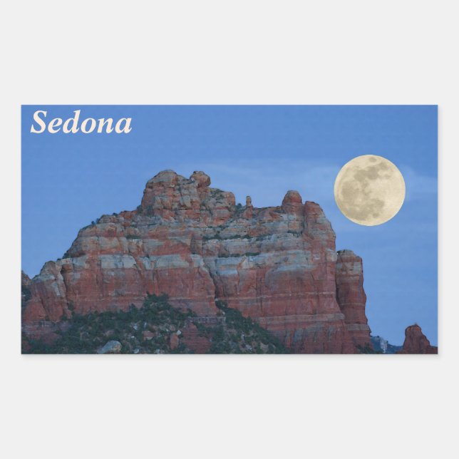 Supermoon Sticker Rektangulärt Klistermärke (Framsida)