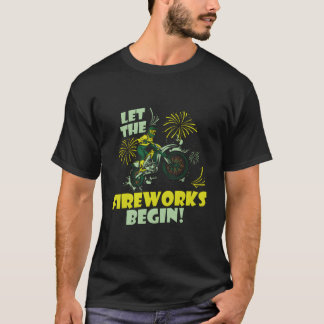Supermoto Fireworks Mx Motocross Dirt Biking 4Th O T Shirt