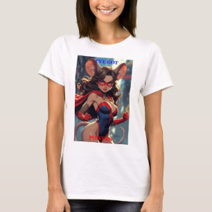 SuperMouse Kvinna Fick Krafter kvinnor vit t-shirt