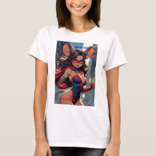 SuperMouse Kvinna Mus Kraft kvinnor vit T-shirt