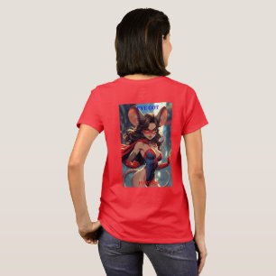 SuperMouse Woman Fick Krafter kvinnor röd t-shirt