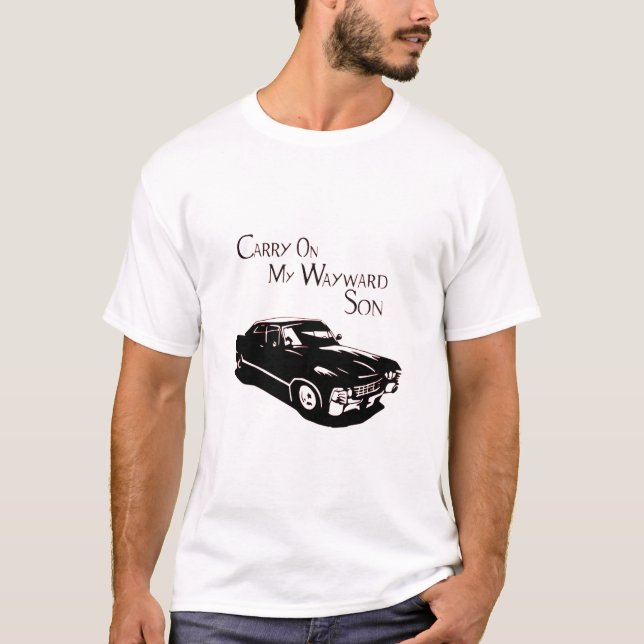 Supernatural Carry on my wayward son T Shirt (Framsida)