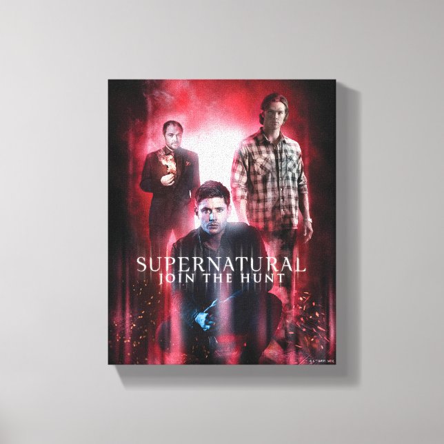 Supernatural Crowley, Dean och Sam Canvastryck (Framsida)
