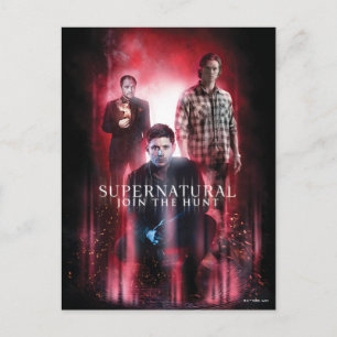 Supernatural Crowley, Dean och Sam Vykort