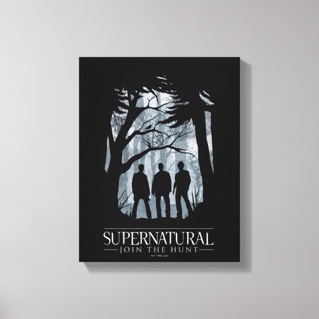 Supernatural Forest Silhouette Graphic Canvastryck (Framsida)