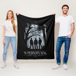 Supernatural Forest Silhouette Graphic Fleecefilt
