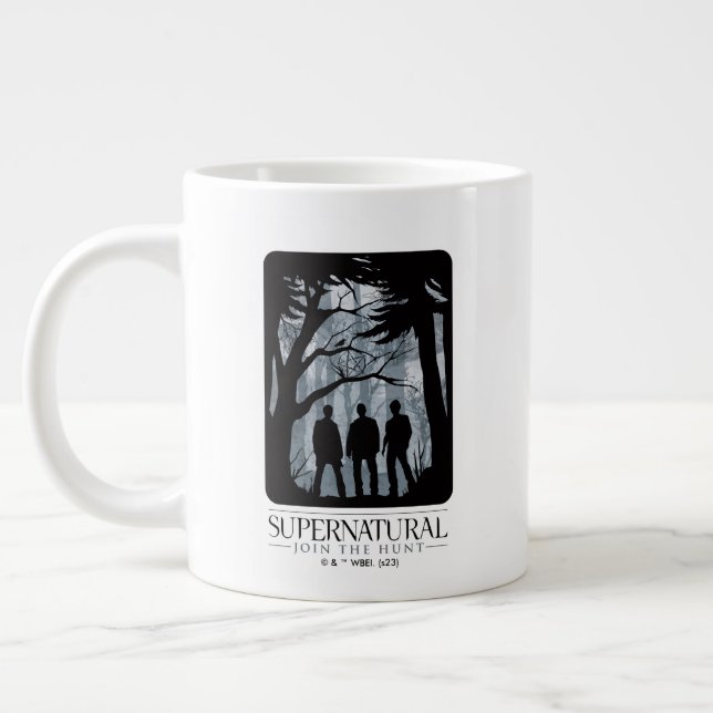 Supernatural Forest Silhouette Graphic Jumbo Mugg (Vänster)