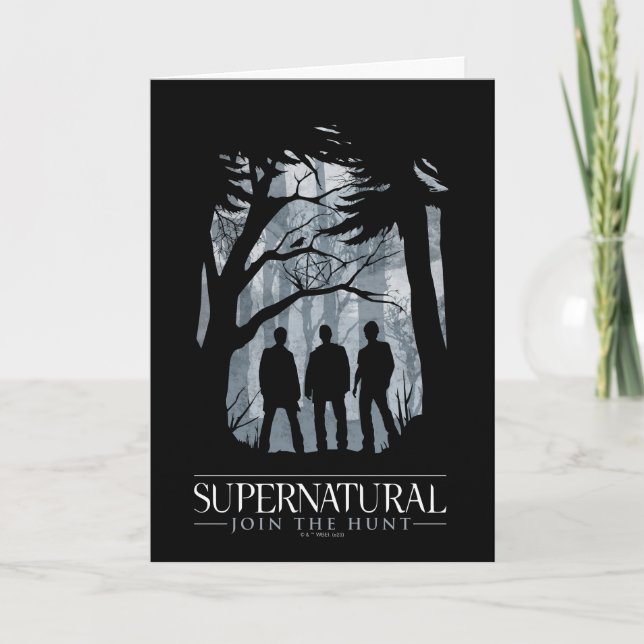 Supernatural Forest Silhouette Graphic Kort (Framsida)