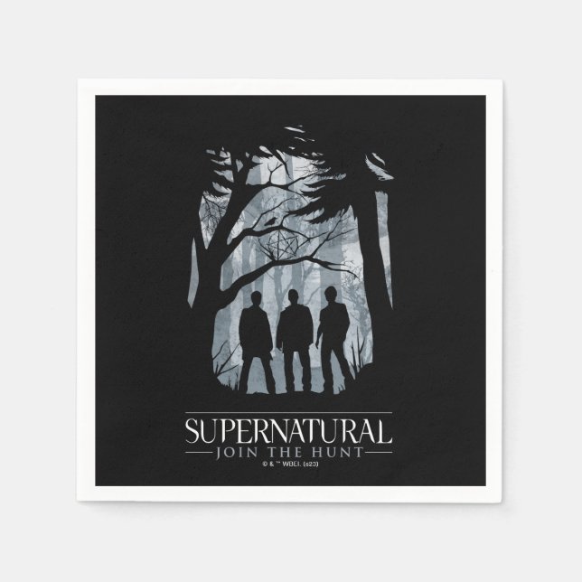 Supernatural Forest Silhouette Graphic Pappersservett (Framsidan)