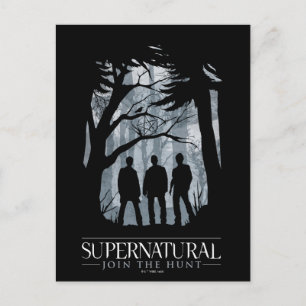 Supernatural Forest Silhouette Graphic Vykort