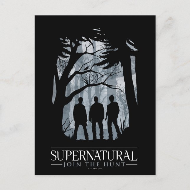 Supernatural Forest Silhouette Graphic Vykort (Framsida)
