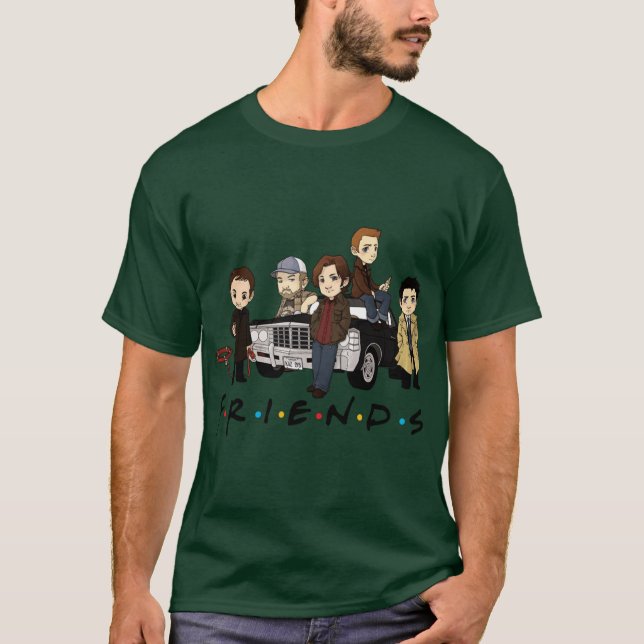 Supernatural Friends Cartoon funny T Shirt (Framsida)