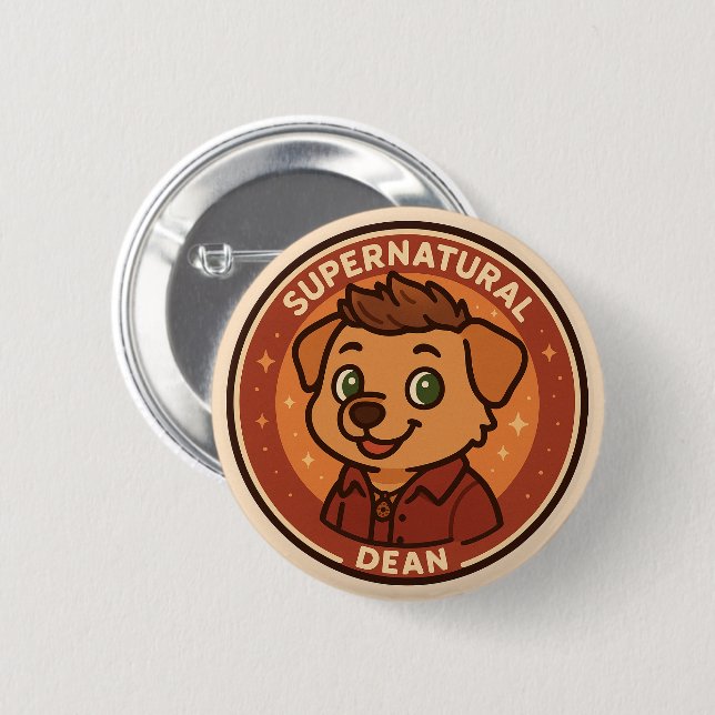 Supernatural Hund - Dean Pin Knapp (Framsida & baksida)