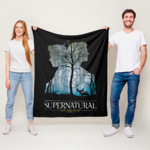 Supernatural Winchester Bros Forest Graphic Fleecefilt