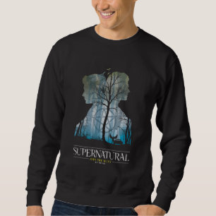Supernatural Winchester Bros Forest Graphic Lång Ärmad Tröja