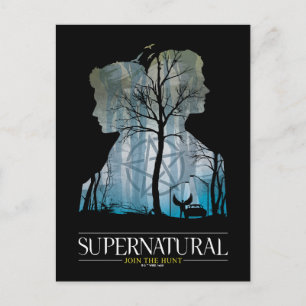 Supernatural Winchester Bros Forest Graphic Vykort