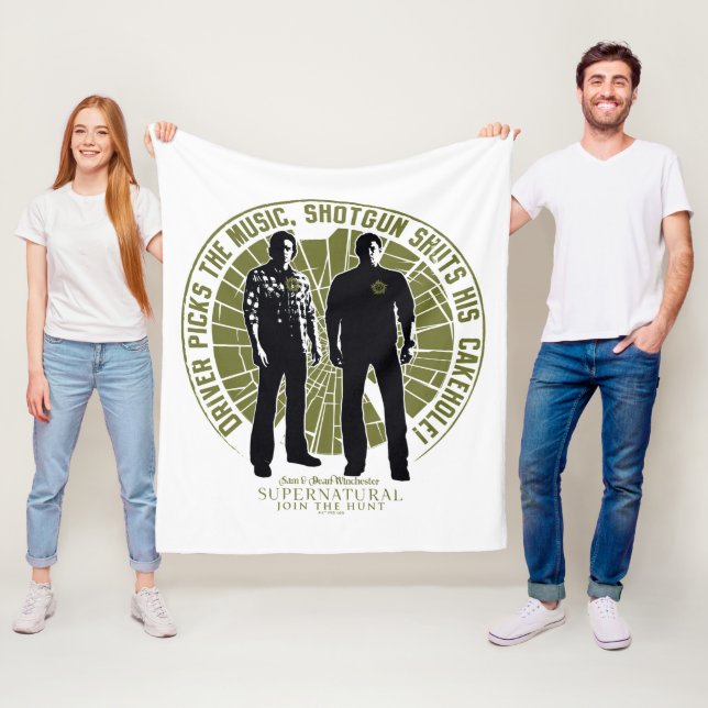 Supernatural Winchester Brothers ’Pistol’ Fleecefilt (På plats)