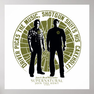 Supernatural Winchester Brothers ’Pistol’ Poster