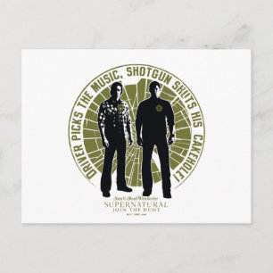 Supernatural Winchester Brothers ’Pistol’ Vykort