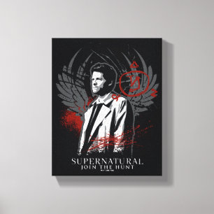 Supernaturlig Castiel Graffiti Graphic Canvastryck