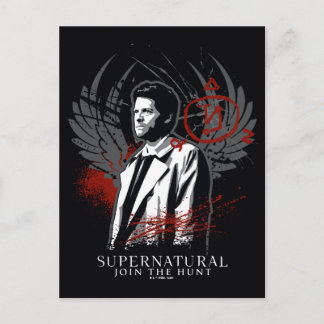 Supernaturlig Castiel Graffiti Graphic Vykort