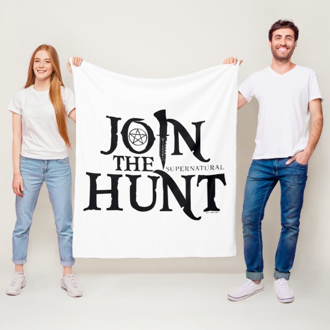 Supernaturlig "Gå med hunt" Fleecefilt (På plats)