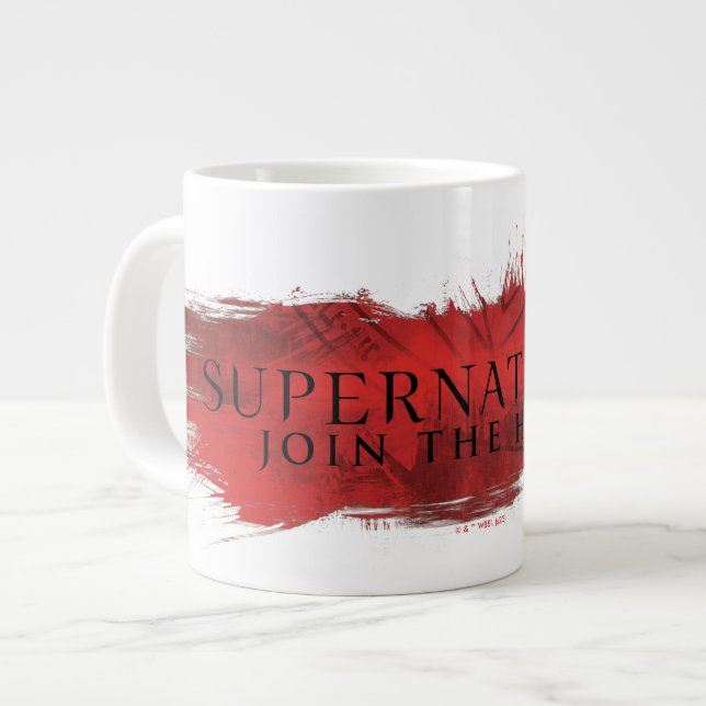 Supernaturlig "Gå med Hunt" Red Stänk Jumbo Mugg (Framsida vänster)