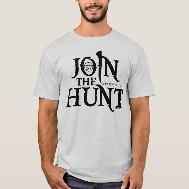 Supernaturlig "Gå med hunt" T Shirt (Framsida)