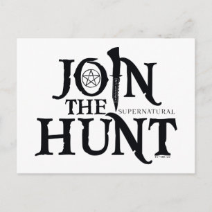 Supernaturlig "Gå med hunt" Vykort