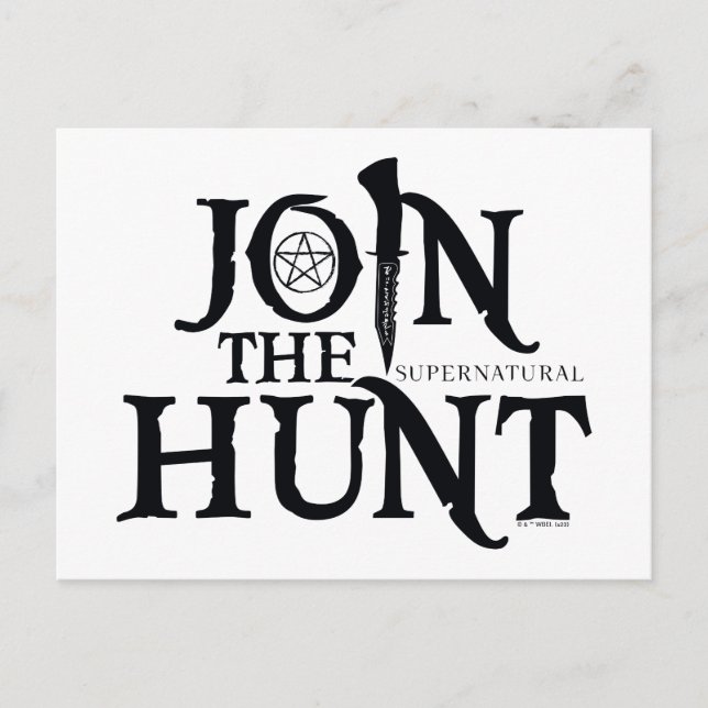 Supernaturlig "Gå med hunt" Vykort (Framsida)