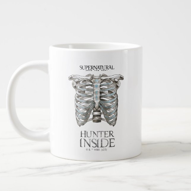 Supernaturlig "Hunter Inside" Ribcage Graphic Jumbo Mugg (Vänster)