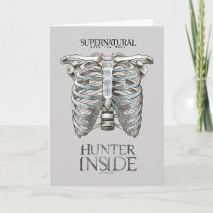 Supernaturlig "Hunter Inside" Ribcage Graphic Kort