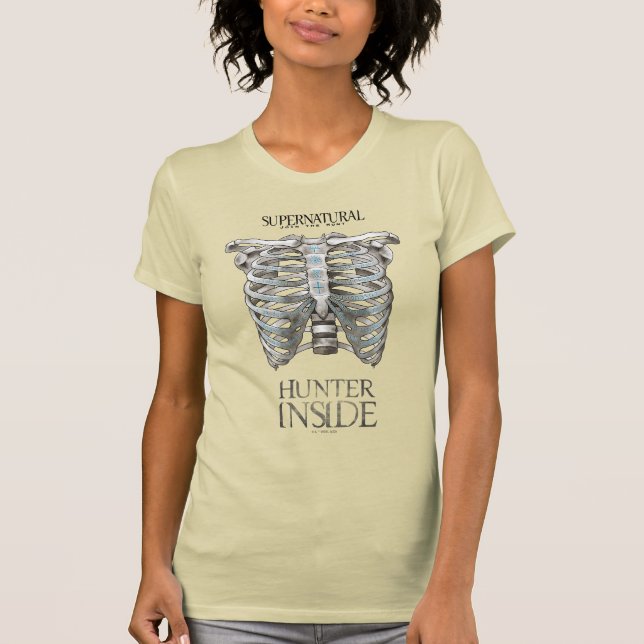 Supernaturlig "Hunter Inside" Ribcage Graphic T Shirt (Framsida)