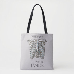 Supernaturlig "Hunter Inside" Ribcage Graphic Tygkasse