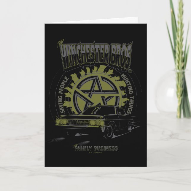 Supernaturlig "The Winchester Bros"-bilgrafik Kort (Framsida)