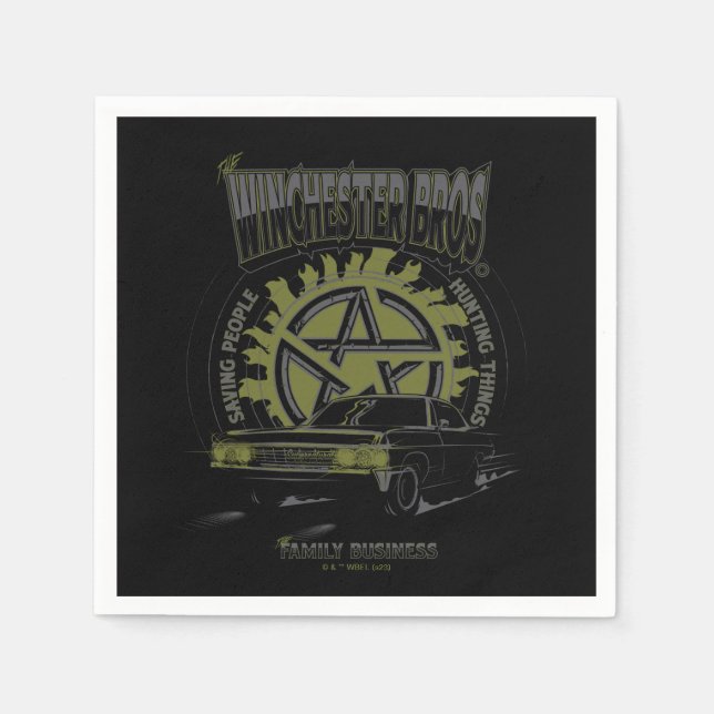 Supernaturlig "The Winchester Bros"-bilgrafik Pappersservett (Framsidan)