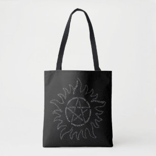 Supernaturlig typografi Pentagram Tygkasse