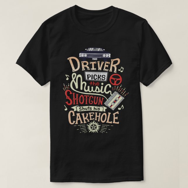 Supernaturliga drivrutiner Plockor Music Pullover T Shirt (Design framsida)