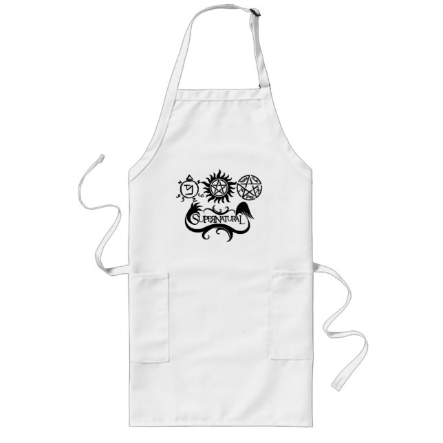 Supernaturliga symboler Apron Långt Förkläde (Framsidan)